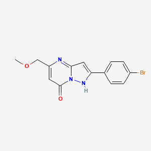 molecular formula C14H12BrN3O2 B5589257 2-(4-bromophenyl)-5-(methoxymethyl)pyrazolo[1,5-a]pyrimidin-7(4H)-one 