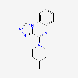 molecular formula C15H17N5 B5589266 4-(4-甲基-1-哌啶基)[1,2,4]三唑并[4,3-a]喹喔啉 