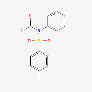 molecular formula C14H13F2NO2S B5589300 N-(difluoromethyl)-4-methyl-N-phenylbenzenesulfonamide 
