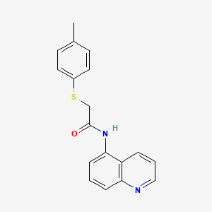 molecular formula C18H16N2OS B5589310 2-[(4-methylphenyl)thio]-N-5-quinolinylacetamide 