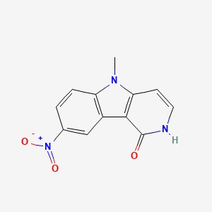 molecular formula C12H9N3O3 B5589327 5-methyl-8-nitro-2,5-dihydro-1H-pyrido[4,3-b]indol-1-one 