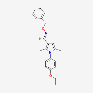 molecular formula C22H24N2O2 B5589339 1-(4-ethoxyphenyl)-2,5-dimethyl-1H-pyrrole-3-carbaldehyde O-benzyloxime 
