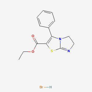 molecular formula C14H15BrN2O2S B5589388 ethyl 3-phenyl-5,6-dihydroimidazo[2,1-b][1,3]thiazole-2-carboxylate hydrobromide 