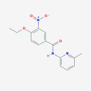 molecular formula C15H15N3O4 B5589396 4-ethoxy-N-(6-methyl-2-pyridinyl)-3-nitrobenzamide 