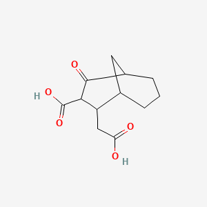 molecular formula C12H16O5 B5589408 2-(carboxymethyl)-4-oxobicyclo[3.3.1]nonane-3-carboxylic acid 