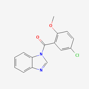 molecular formula C15H11ClN2O2 B5589409 1-(5-chloro-2-methoxybenzoyl)-1H-benzimidazole 