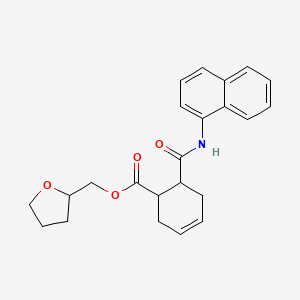 molecular formula C23H25NO4 B5589455 tetrahydro-2-furanylmethyl 6-[(1-naphthylamino)carbonyl]-3-cyclohexene-1-carboxylate 