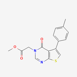molecular formula C16H14N2O3S B5589477 methyl [5-(4-methylphenyl)-4-oxothieno[2,3-d]pyrimidin-3(4H)-yl]acetate 