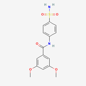 molecular formula C15H16N2O5S B5589494 N-[4-(aminosulfonyl)phenyl]-3,5-dimethoxybenzamide 