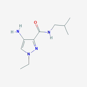 molecular formula C10H18N4O B5589502 4-amino-1-ethyl-N-isobutyl-1H-pyrazole-3-carboxamide CAS No. 1004194-71-1