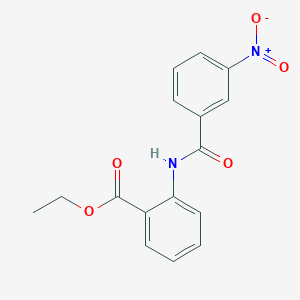 molecular formula C16H14N2O5 B5589517 ethyl 2-[(3-nitrobenzoyl)amino]benzoate 