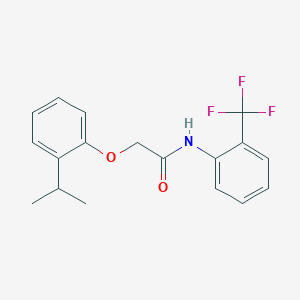 molecular formula C18H18F3NO2 B5589547 2-(2-isopropylphenoxy)-N-[2-(trifluoromethyl)phenyl]acetamide 