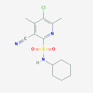 5-chloro-3-cyano-N-cyclohexyl-4,6-dimethylpyridine-2-sulfonamide