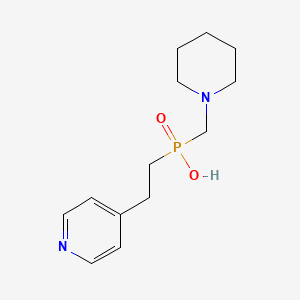 molecular formula C13H21N2O2P B5589681 (1-piperidinylmethyl)[2-(4-pyridinyl)ethyl]phosphinic acid 
