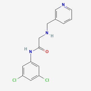 molecular formula C14H13Cl2N3O B5589734 N~1~-(3,5-dichlorophenyl)-N~2~-(3-pyridinylmethyl)glycinamide 