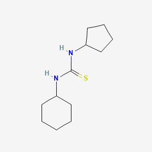molecular formula C12H22N2S B5589766 N-cyclohexyl-N'-cyclopentylthiourea 