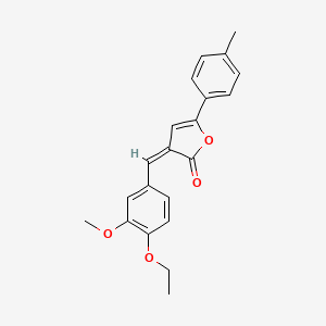 molecular formula C21H20O4 B5589775 3-(4-ethoxy-3-methoxybenzylidene)-5-(4-methylphenyl)-2(3H)-furanone 