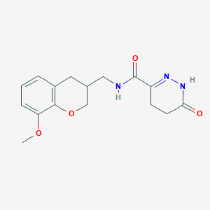 molecular formula C16H19N3O4 B5589849 N-[(8-methoxy-3,4-dihydro-2H-chromen-3-yl)methyl]-6-oxo-1,4,5,6-tetrahydropyridazine-3-carboxamide 