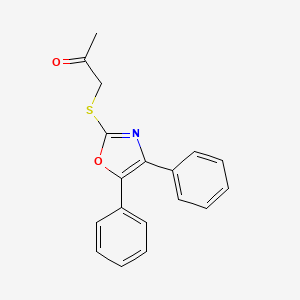 molecular formula C18H15NO2S B5589865 1-[(4,5-diphenyl-1,3-oxazol-2-yl)thio]acetone 