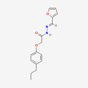 molecular formula C16H18N2O3 B5589872 N'-(2-furylmethylene)-2-(4-propylphenoxy)acetohydrazide 