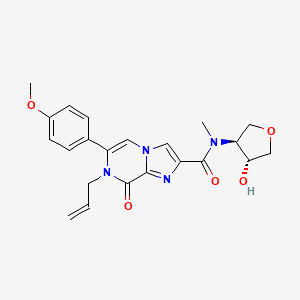 7-allyl-N-[(3S*,4R*)-4-hydroxytetrahydrofuran-3-yl]-6-(4-methoxyphenyl)-N-methyl-8-oxo-7,8-dihydroimidazo[1,2-a]pyrazine-2-carboxamide