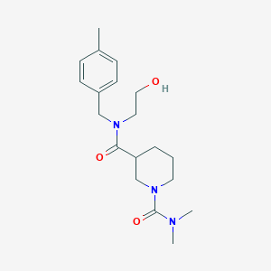 N~3~-(2-hydroxyethyl)-N~1~,N~1~-dimethyl-N~3~-(4-methylbenzyl)-1,3-piperidinedicarboxamide