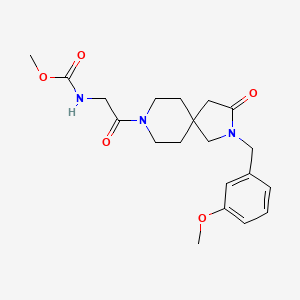 methyl {2-[2-(3-methoxybenzyl)-3-oxo-2,8-diazaspiro[4.5]dec-8-yl]-2-oxoethyl}carbamate