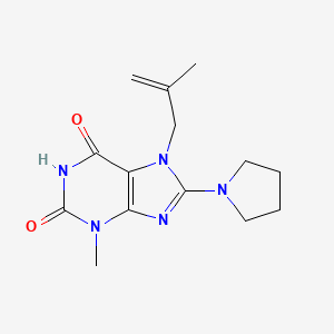 3-methyl-7-(2-methyl-2-propen-1-yl)-8-(1-pyrrolidinyl)-3,7-dihydro-1H-purine-2,6-dione