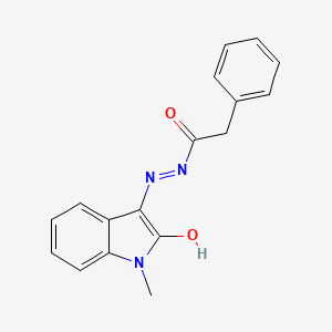 N-(2-hydroxy-1-methylindol-3-yl)imino-2-phenylacetamide