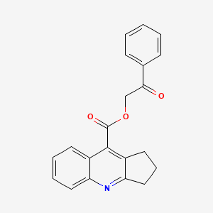 2-OXO-2-PHENYLETHYL 1H,2H,3H-CYCLOPENTA[B]QUINOLINE-9-CARBOXYLATE