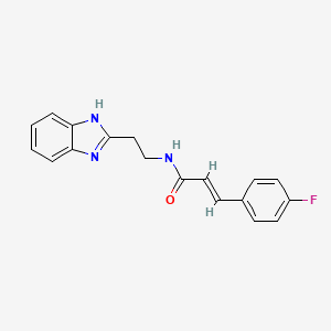 N-[2-(1H-benzimidazol-2-yl)ethyl]-3-(4-fluorophenyl)acrylamide