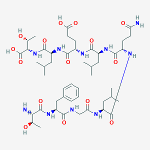 molecular formula C47H76N10O15 B055901 Snp nonapeptide CAS No. 124774-36-3