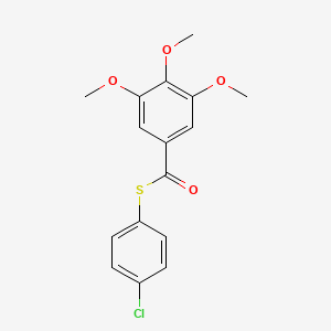 molecular formula C16H15ClO4S B5590136 S-(4-chlorophenyl) 3,4,5-trimethoxybenzenecarbothioate 