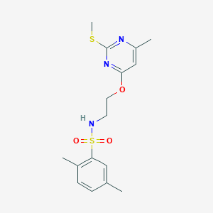 2,5-dimethyl-N-(2-{[6-methyl-2-(methylthio)-4-pyrimidinyl]oxy}ethyl)benzenesulfonamide