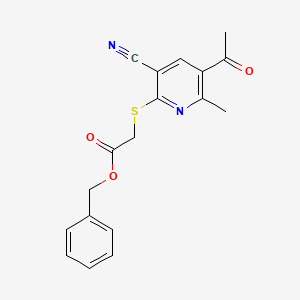 BENZYL 2-[(5-ACETYL-3-CYANO-6-METHYLPYRIDIN-2-YL)SULFANYL]ACETATE