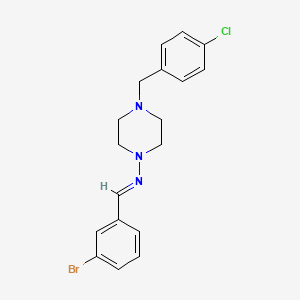 N-(3-bromobenzylidene)-4-(4-chlorobenzyl)-1-piperazinamine