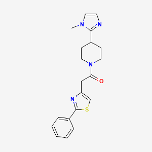 4-(1-methyl-1H-imidazol-2-yl)-1-[(2-phenyl-1,3-thiazol-4-yl)acetyl]piperidine