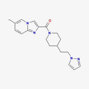 6-methyl-2-({4-[2-(1H-pyrazol-1-yl)ethyl]-1-piperidinyl}carbonyl)imidazo[1,2-a]pyridine