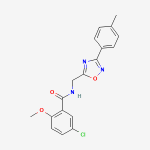 5-chloro-2-methoxy-N-{[3-(4-methylphenyl)-1,2,4-oxadiazol-5-yl]methyl}benzamide