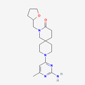 9-(2-amino-6-methyl-4-pyrimidinyl)-2-(tetrahydro-2-furanylmethyl)-2,9-diazaspiro[5.5]undecan-3-one