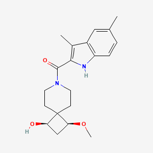 (3,5-dimethyl-1H-indol-2-yl)-[(1R,3S)-1-hydroxy-3-methoxy-7-azaspiro[3.5]nonan-7-yl]methanone