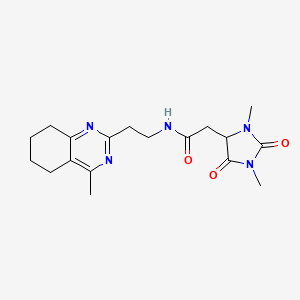 2-(1,3-dimethyl-2,5-dioxo-4-imidazolidinyl)-N-[2-(4-methyl-5,6,7,8-tetrahydro-2-quinazolinyl)ethyl]acetamide