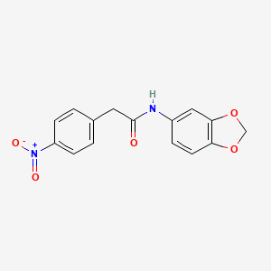 molecular formula C15H12N2O5 B5590392 N-1,3-benzodioxol-5-yl-2-(4-nitrophenyl)acetamide 