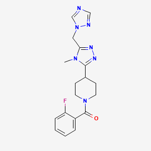 1-(2-fluorobenzoyl)-4-[4-methyl-5-(1H-1,2,4-triazol-1-ylmethyl)-4H-1,2,4-triazol-3-yl]piperidine