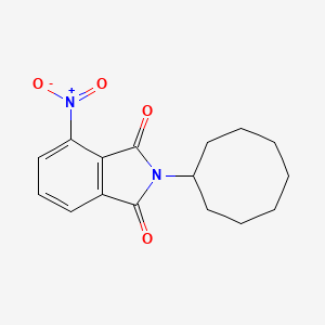 molecular formula C16H18N2O4 B5590435 2-CYCLOOCTYL-4-NITRO-2,3-DIHYDRO-1H-ISOINDOLE-1,3-DIONE 