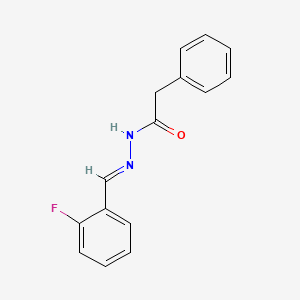 molecular formula C15H13FN2O B5590445 N'-(2-fluorobenzylidene)-2-phenylacetohydrazide 