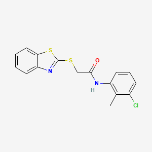 2-(1,3-benzothiazol-2-ylsulfanyl)-N-(3-chloro-2-methylphenyl)acetamide