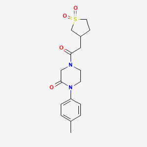 4-[(1,1-dioxidotetrahydro-3-thienyl)acetyl]-1-(4-methylphenyl)-2-piperazinone