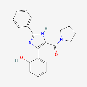 2-[2-phenyl-4-(1-pyrrolidinylcarbonyl)-1H-imidazol-5-yl]phenol