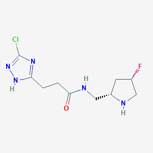 3-(3-chloro-1H-1,2,4-triazol-5-yl)-N-{[(2S,4S)-4-fluoropyrrolidin-2-yl]methyl}propanamide